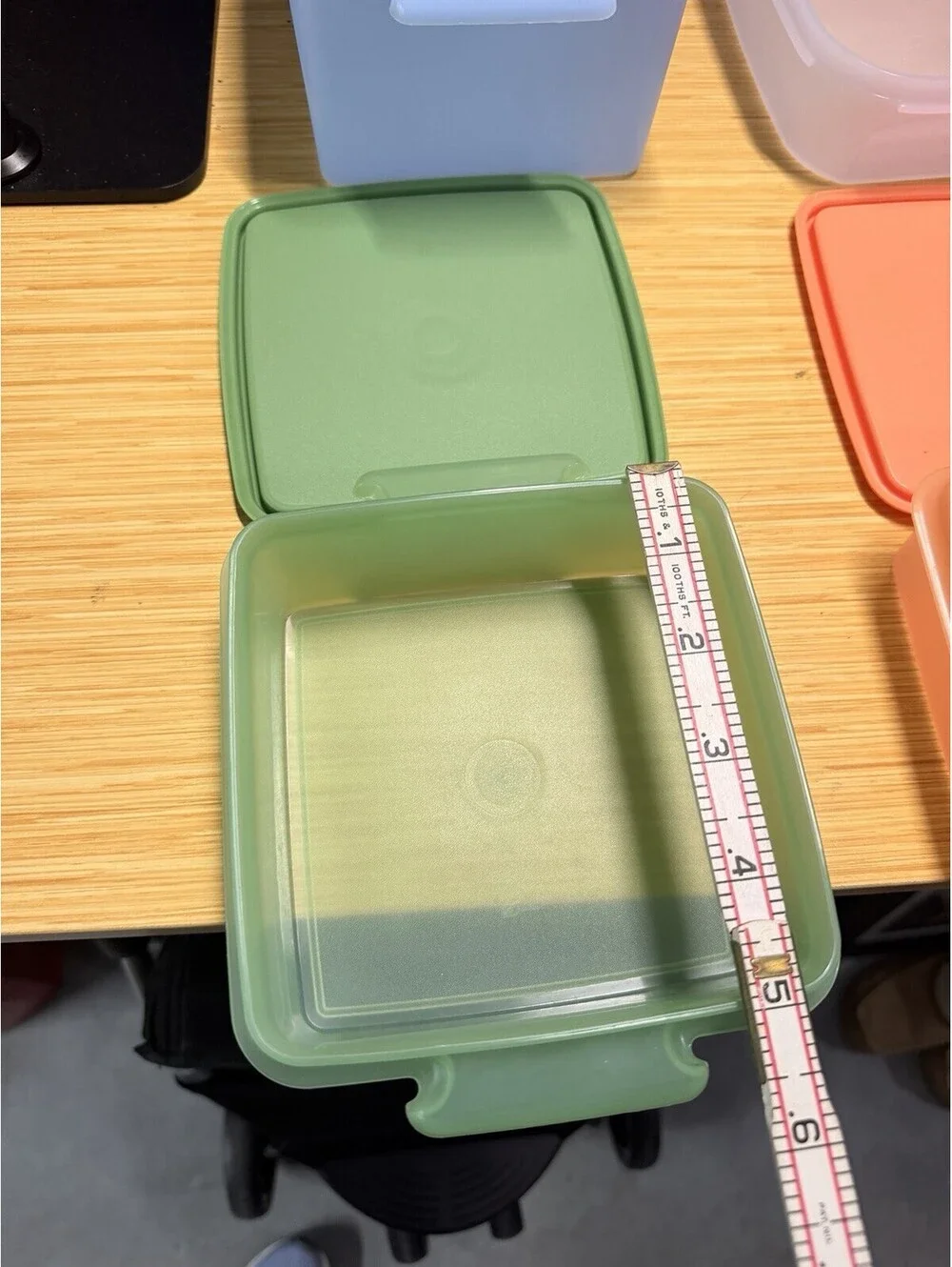 VTG Tupperware 4 Lunch Containers & Lids Storage Green Pink Blue Orange *